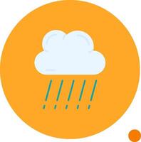 Rain Long Circle Icon vector