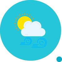 Weather Long Circle Icon vector