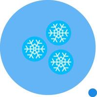 bola de nieve largo circulo icono vector