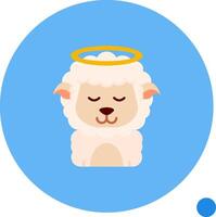 Angel Long Circle Icon vector