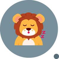 dormir largo circulo icono vector