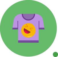 tee largo circulo icono vector