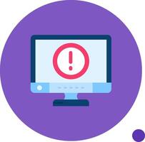 Error Long Circle Icon vector