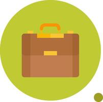 Briefcase Long Circle Icon vector