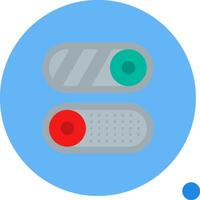 Toggle Long Circle Icon vector