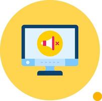 Mute Long Circle Icon vector