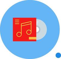 Cd cover Long Circle Icon vector