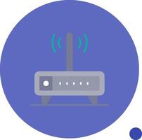 Modem Long Circle Icon vector