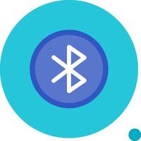 Bluetooth largo circulo icono vector