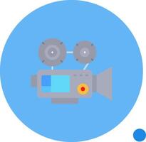 Video camera Long Circle Icon vector