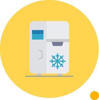 Refrigerator Long Circle Icon vector