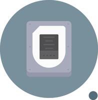 Disk Long Circle Icon vector