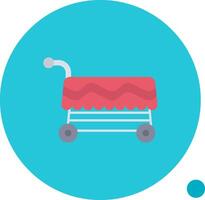 Cart Long Circle Icon vector