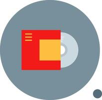 Disc Long Circle Icon vector