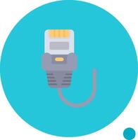 Ethernet Long Circle Icon vector