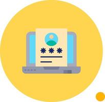 Identification Long Circle Icon vector