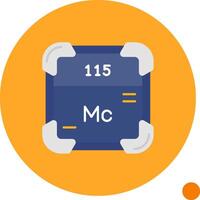 Moscovium Long Circle Icon vector