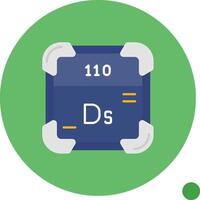 Darmstadtium largo circulo icono vector