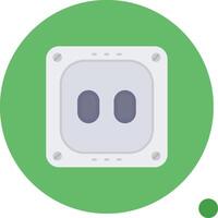 Socket Long Circle Icon vector