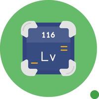 livermorium largo circulo icono vector