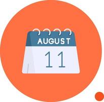 11th of August Long Circle Icon vector