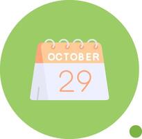 29 de octubre largo circulo icono vector