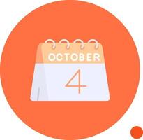 4th of October Long Circle Icon vector
