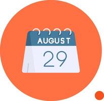 29th of August Long Circle Icon vector