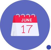 17th of June Long Circle Icon vector