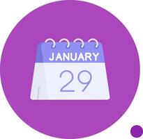 29th of January Long Circle Icon vector