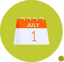 1st of July Long Circle Icon vector