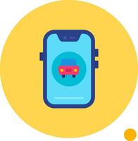 Car Long Circle Icon vector