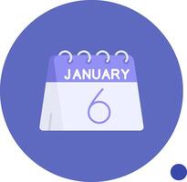 6th of January Long Circle Icon vector