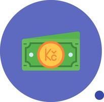 Koruna Long Circle Icon vector