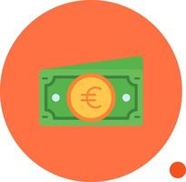 Euro Long Circle Icon vector