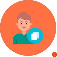 Copy Long Circle Icon vector
