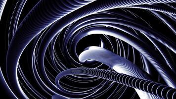 Abstract background with alien tentacles spinning on a black background. Design. Scientific, technological, sci-fi, horror pattern of extraterrestrial creature. photo