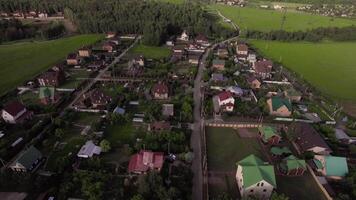 Flying over countryside in Russia video