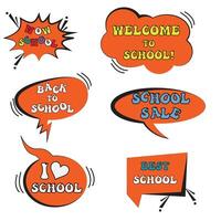 set of cowith sound text effects. Design element for poster, card, banner, flyer. Vector illustrationmic style speech bubbles