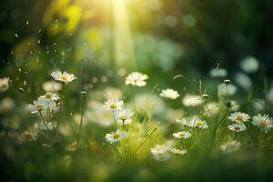 Daisies natural treasures.Generative AI photo