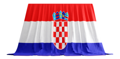 Kroatisch vlag gordijn in 3d renderen Kroatië rijk erfgoed png
