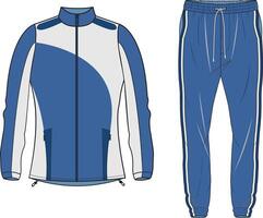 UNISEX WEAR SPORTS WEAR COORDINATE TRACKCUIT TOP AND JOGGER SET VECTOR ILLUSTRATION