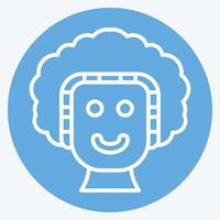 Icon Shower Cap. related to Bathroom symbol. blue eyes style. simple design editable. simple illustration vector