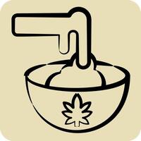 Icon Concentrates. related to Cannabis symbol. hand drawn style. simple design editable. simple illustration vector