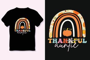 retro one thankful auntie,Thanksgiving day t-shirt design vector