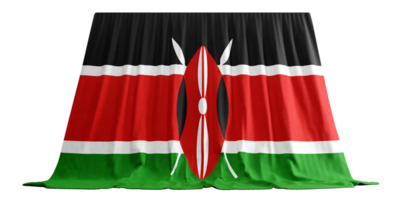 Swahili Flag Curtain in 3D Rendering Embracing Kenya's Natural Beauty png