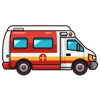 auto ambulanza cartone animato ai generativo png