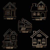 WMega Set and Big Group, Real Estate Logo Set , Creative House Logo Collection Abstract Buildings Logo Set. eb vector