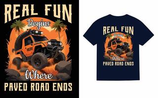 Off Road T-Shirt Design Vector Ai Generate