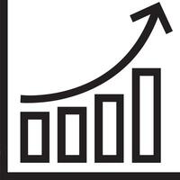 Growth business icon symbol vector image. Illustration of the progress outline infographic strategy  development design image